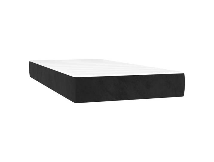 Boxspringmatratze Taschenfederkernmatratze Mittel Schwarz 80x200x20 cm Samt, vidaXL, 20 cm hoch