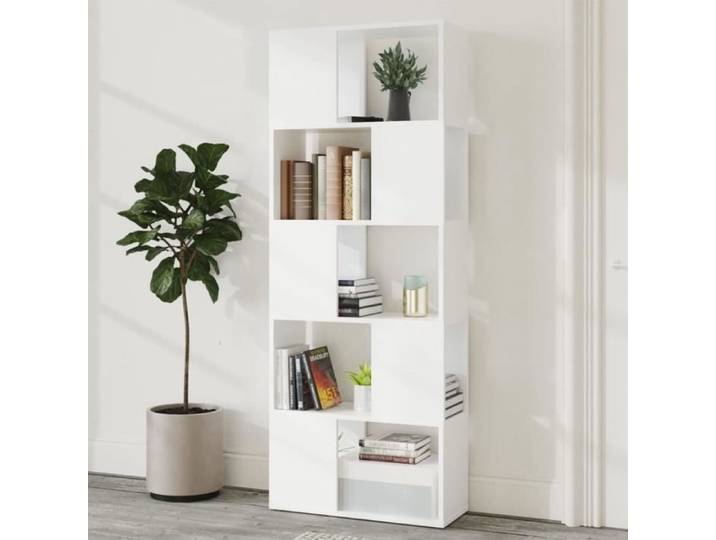 Bibliothèque Séparateur de pièce Blanc 60x24x155 cm Aggloméré