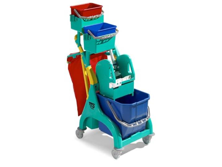 Systemwagen TTS Nick plus 30, mit 15 L Eimer Putzwagen, kompakter Systemwagen 15 Liter