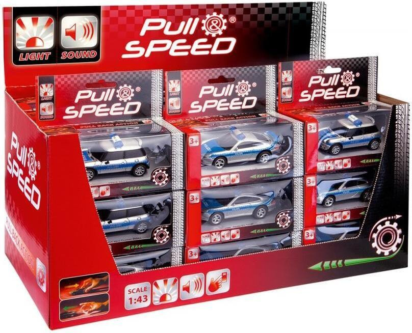 Carrera Pull&Speed Politiewagen met geluid- en lichteffect, verschillende modellen