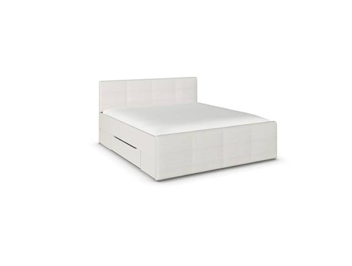 Rauch Möbel HOLGA, Bett, Farbe Beige/Cordstoff Ivory, Maße 185x100x211 cm