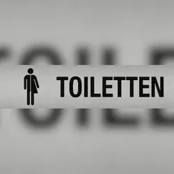 Piktogramm WC Unisex (Divers), Edelstahl, selbstklebend, 160x40 mm