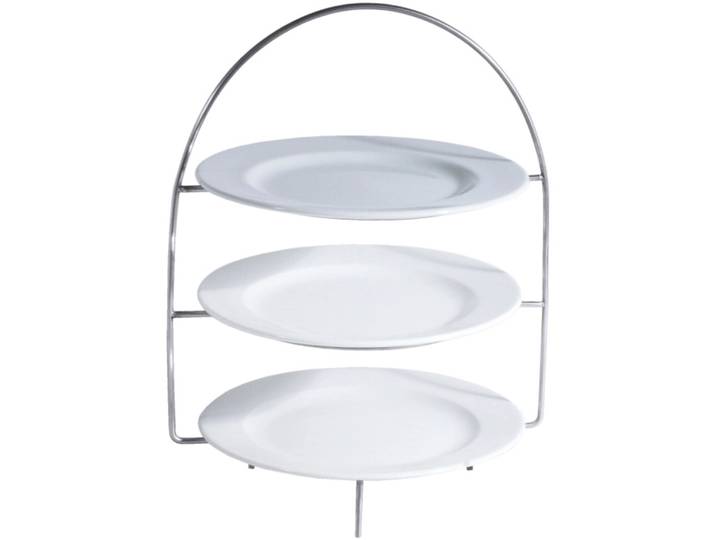 Etagère Contacto Bander weiss Edelstahl B 30 H 39 cm - Etagère
