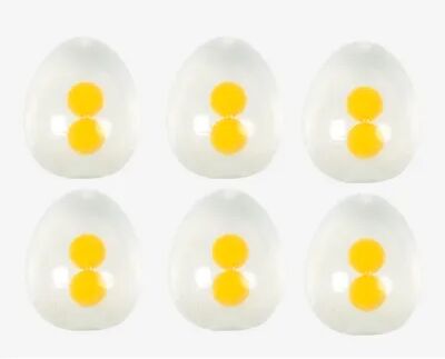 Perfect Picks Market Funky Squishy Egg Toy Stress Relief Squeezing Fidget Toy For Kids & Adults double 1pc