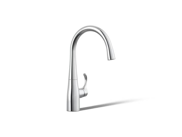 KOHLER 22034-CP Simplice Einhebel-Küchenarmatur, Küchenarmatur, Vorbereitungsspüle, poliertes Chrom