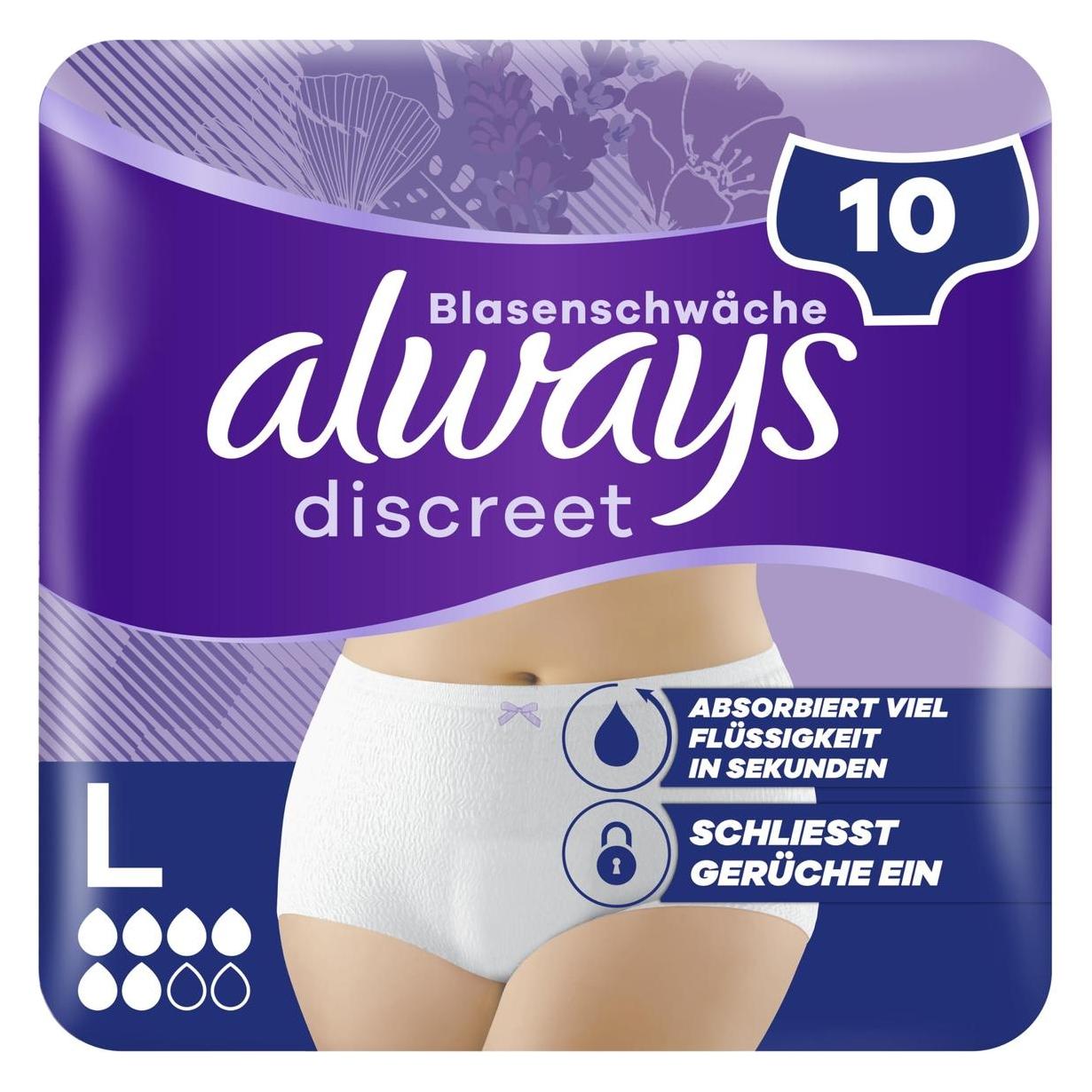 Always Discreet Inkontinenz Pants L 10 (12x, Large) (8006530093545)