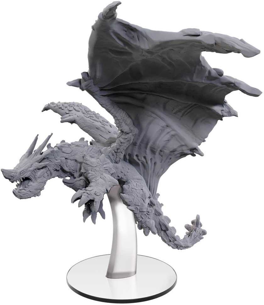 Pathfinder Deep Cuts Adult Adamantine Dragon Unpainted Miniature for Tabletop Gaming - 75mm - Wiz Kids LLC