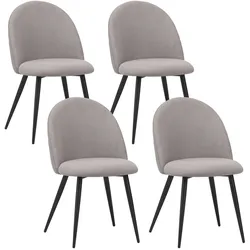 Albatros Esszimmerstühle mit Stoff-Bezug Capo Grau - Stoff Stilvolles Vintage Design, Stoff-Bezug, SGS geprüfter Polsterstuhl - Moderner Küchenstuhl, Stuhl Esszimmer oder Esstisch Stuhl