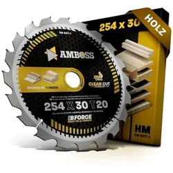 1x HM Kreissägeblatt - 254 x 2.8/1.8 x 30 Z20 WZ | Amboss HM Tischkreissägeblätter WZ