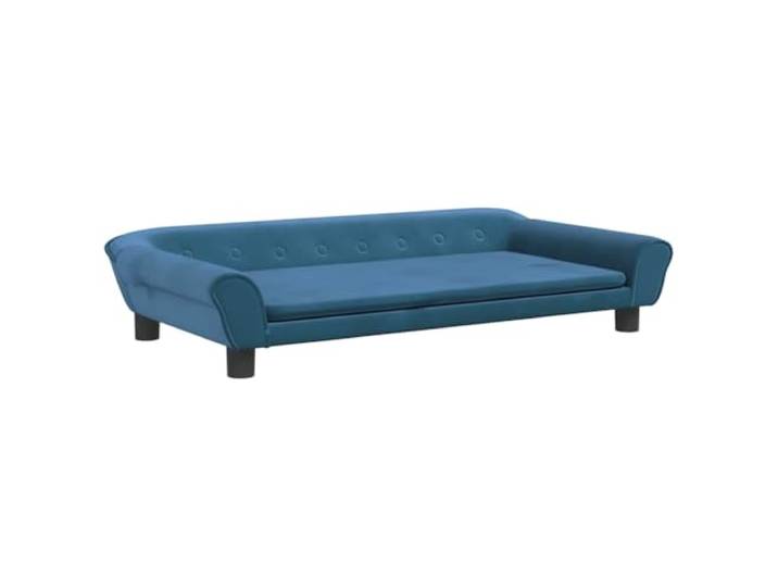 FDSAQOPT Sofa Blau 100x50x26 cm Samt Minisofa,Samtbezug,dicker Schaumstoff,massiver Kiefernholzrahmen,vier Beine,runde Polsterung,modernes Design