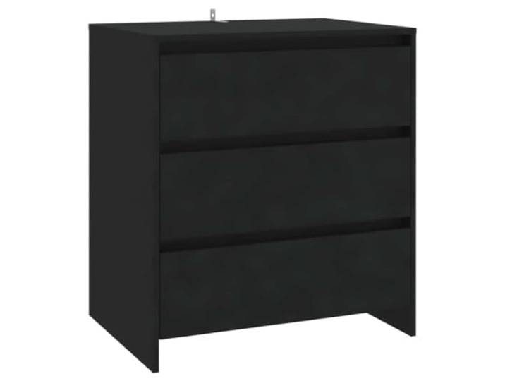 HGFDVCMR Sideboard Schwarz 70x41x75 cm Kommode mit 3 Schubladen Kompakter Beistellschrank mit 3 Schubladen für Wohnzimmer und Flur aus stabilem Holzwerkstoff mit Kippschutz.