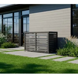 Westmann Boxa M | Abdeckung für Wärmepumpe | Anthrazit | 140x50x92 cm - Anthrazit