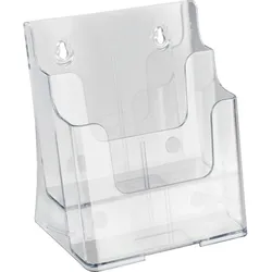 Prospekthalter, für Inhalt DIN A5, 2 Fächer, Hochformat, Polystyrol, transparent, PS