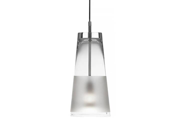 Bsweden Suspension Manhattan 50 verre transparent, bande horizontale givrée