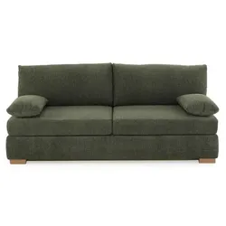 Schlafsofa Jelko Stoff Grün Dunkelgrün