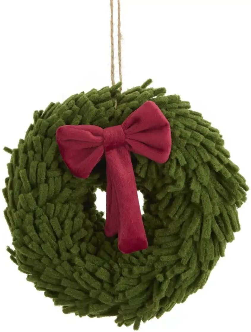 Höffner Weihnachtskranz   ¦ grün ¦ Polyester Ø: 16