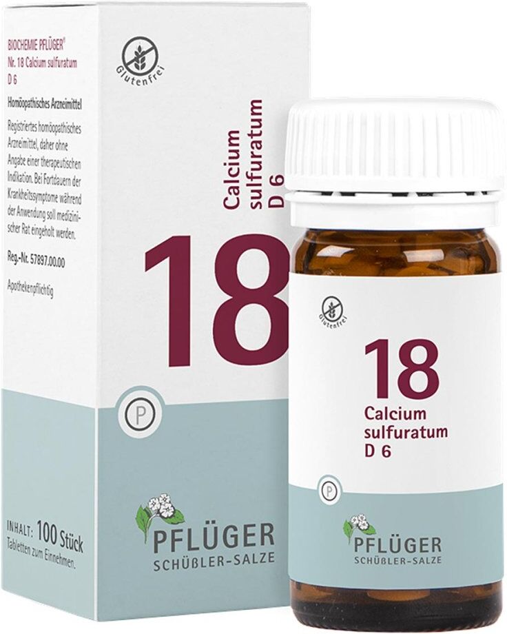 Schüßler-Salze Biochemie Pflüger 18 Calcium sulfurat.D 6 Tbl.