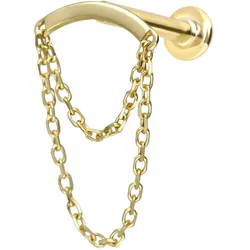 14 Karat Gold Labret mit Innengewinde BOGEN + 2 KETTEN
