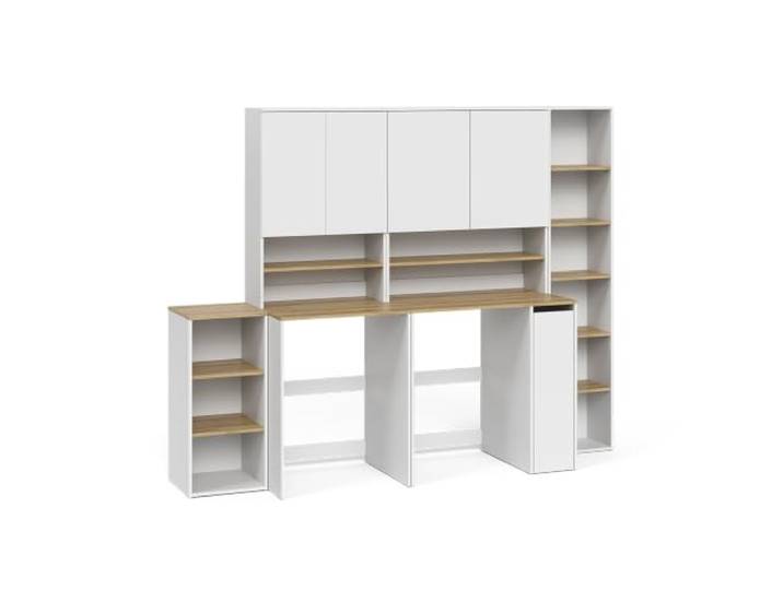 Vicco Badmöbel-Set Viktor , Weiß/Artisan-Eiche 6-teilig · Hochregal · 2x Waschmaschinenschrank · 2x Waschmaschinenaufsatz · Regal