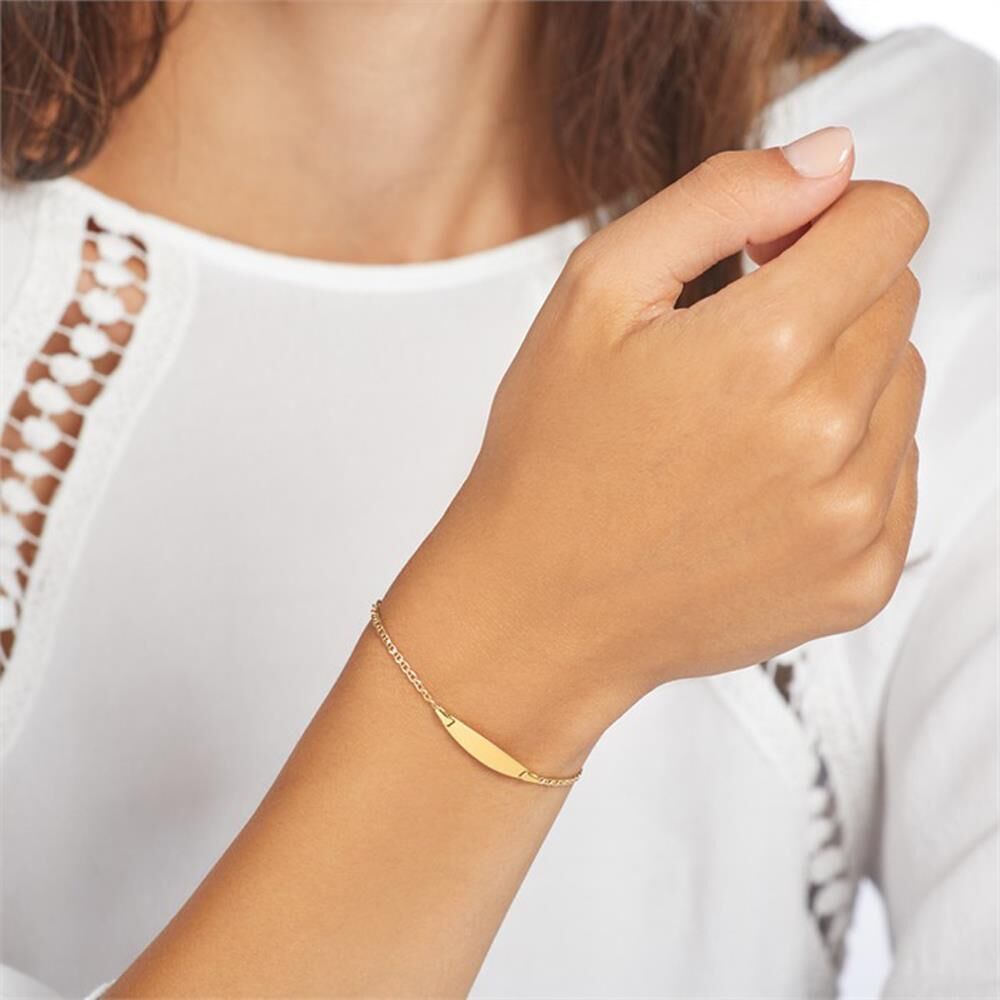 Unique Armband aus 375er Gold gravierbar gold