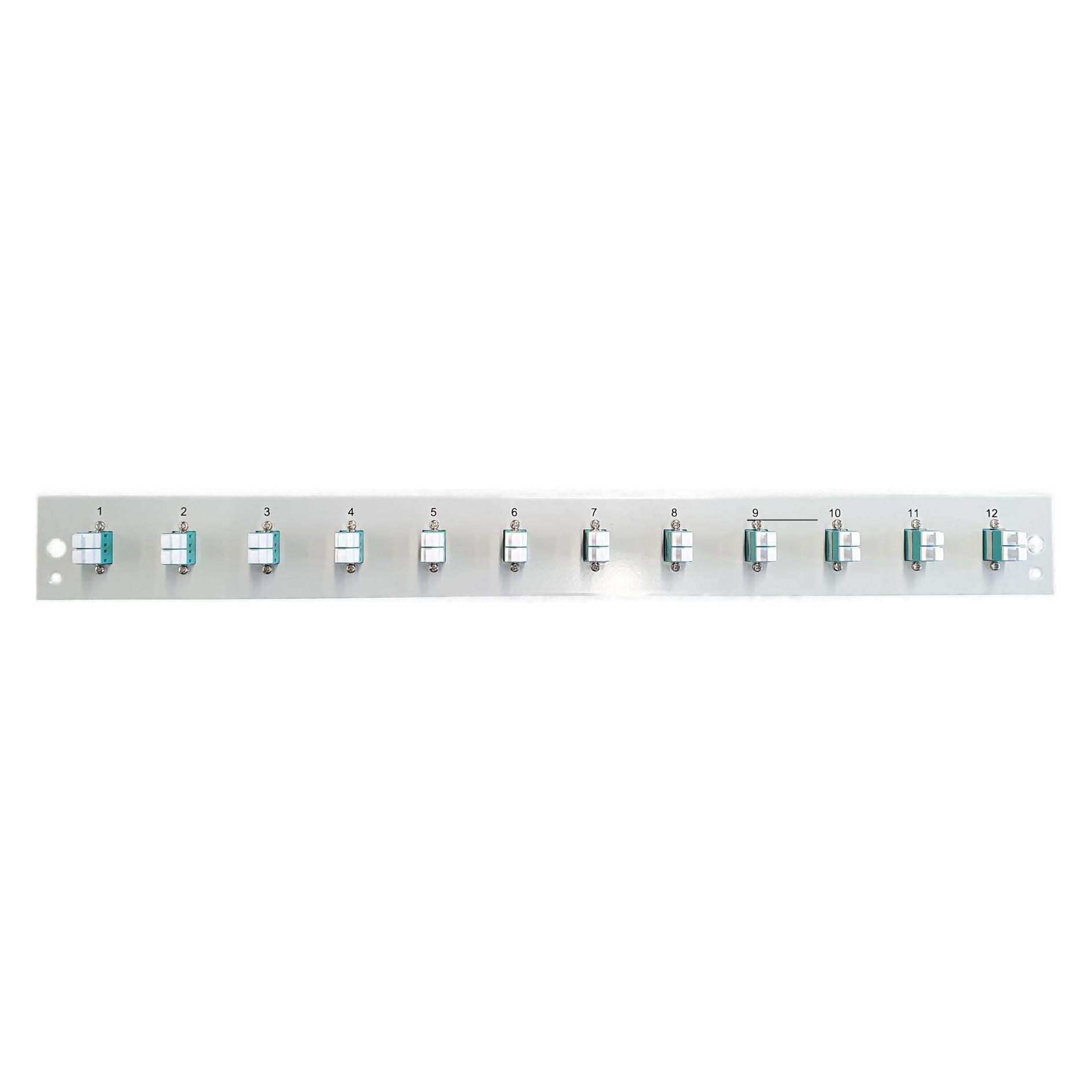 EFB Elektronik Bestückte Frontblende mit 12 x LC Duplex Kupplung OM3 schwarz (SB-FP-S-12SC-S-OM3)