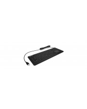 KeySonic KSK-6231 INEL CH Industrietastatur Beleuchtung Touchpad 2 Maustasten Tastatur 98 Tasten QWERTZ USB Schwarz Schweiz (28080)