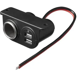 ProPlus Aufbau-Zigarettenanzündersteckdose + 2xUSB im Blister, Auto Adapter