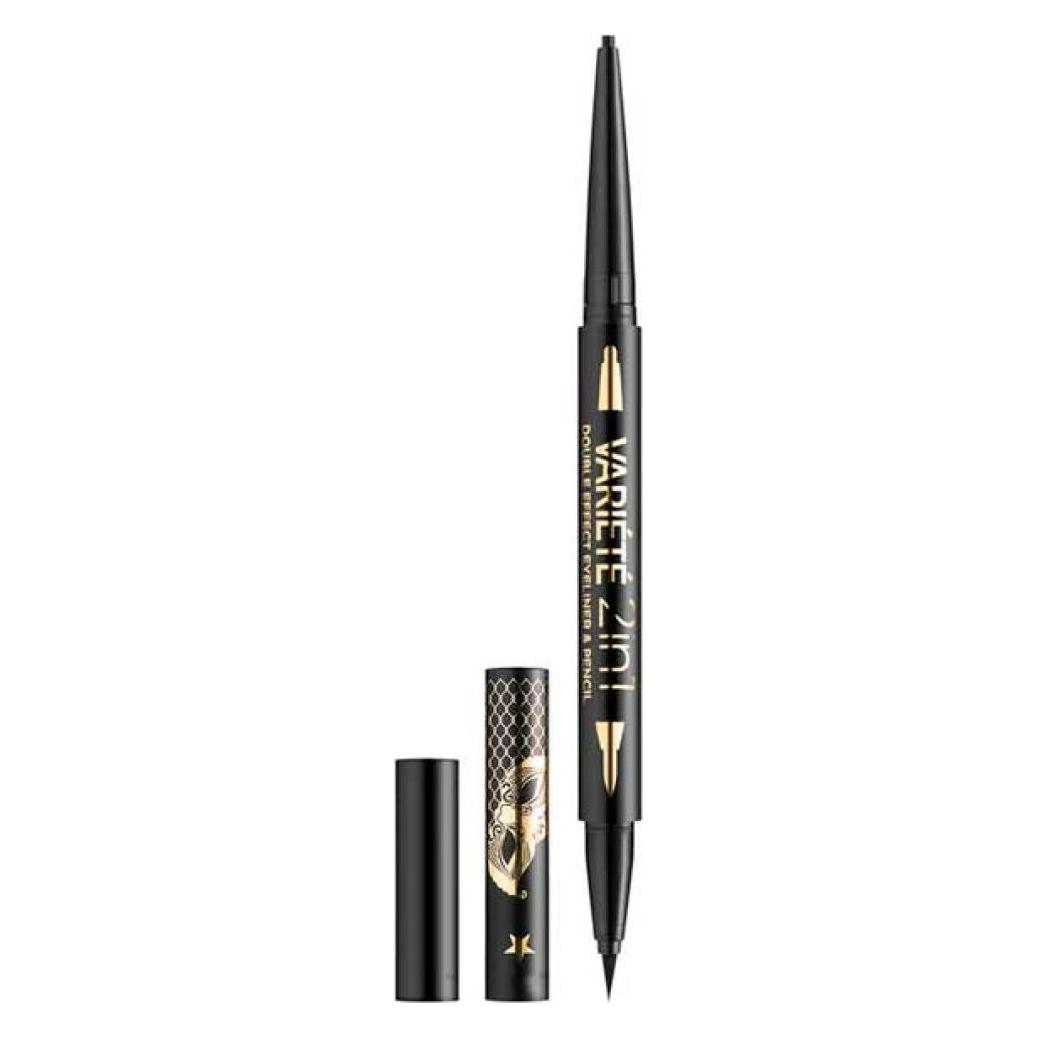 Eveline Variete 2in1 Double Effect Waterproof Eyeliner Eye Pencil Ultra Black (Ultra Black) (45395059)