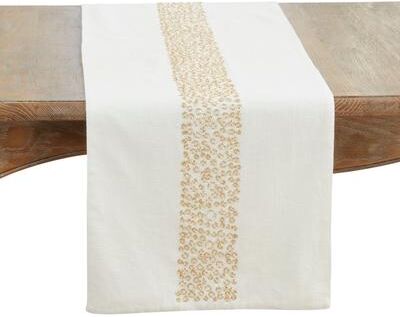 Saro Lifestyle "Beaded Band Table Runner - 16""x72"""