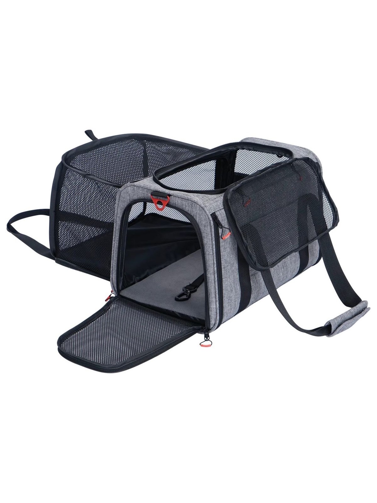 Zolux NOMAD M Transportbox für Hunde und Katzen mit extra Platz, 44 × 28 × 28 cm