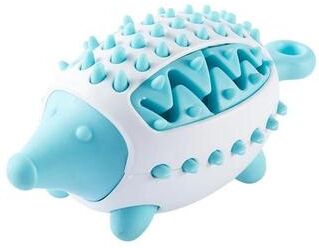 Uplift Picks Interactive Hedgehog Treat Dispensing Dog Toy For Chewing And Teeth Cleaning blue