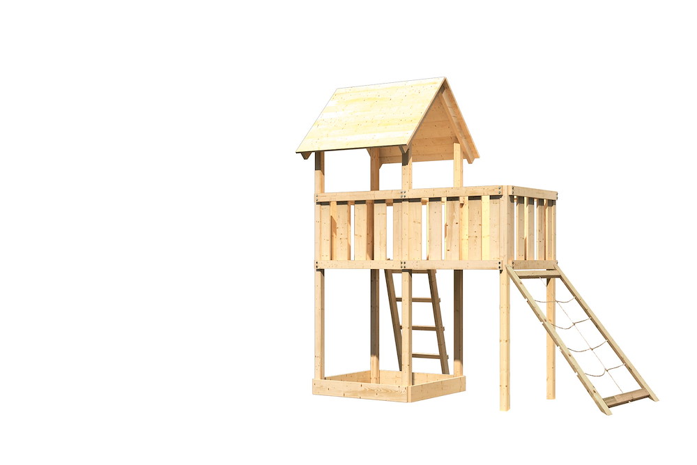KARIBUHOLZT Akubi Lotti Satteldach natur ABP+Netzrampe 16938138