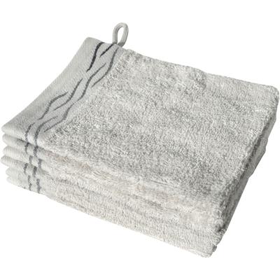 Waschhandschuh DYCKHOFF "Wave", silber, B:16cm L:21cm, Frottier, Baumwolle, Handtücher, mit Jacquard-Bordüre
