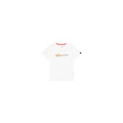 T-Shirt ALPHA INDUSTRIES "Alpha Label T-Shirt K", Mädchen, Gr. 16, weiß, Obermaterial: 100% Baumwolle, Shirts T-Shirt