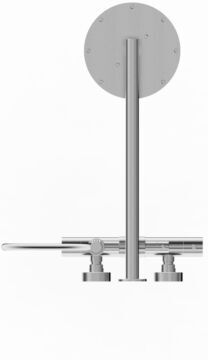 Herzbach LIVING SPA Duschsäule RB 200mm 11.988220.1.09 rund, Stabhandbrause Edelstahl