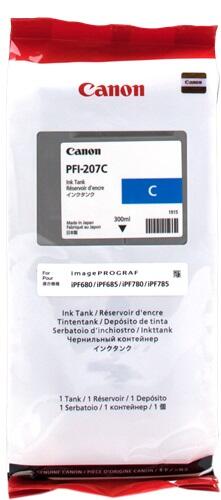 Canon Original PFI-207C Druckerpatrone - cyan 300ml 8790B001