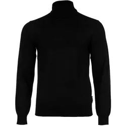 A|X ARMANI EXCHANGE Herren Rollkragenpullover - Feinstrick, Schurwolle, Logo, einfarbig Schwarz / L