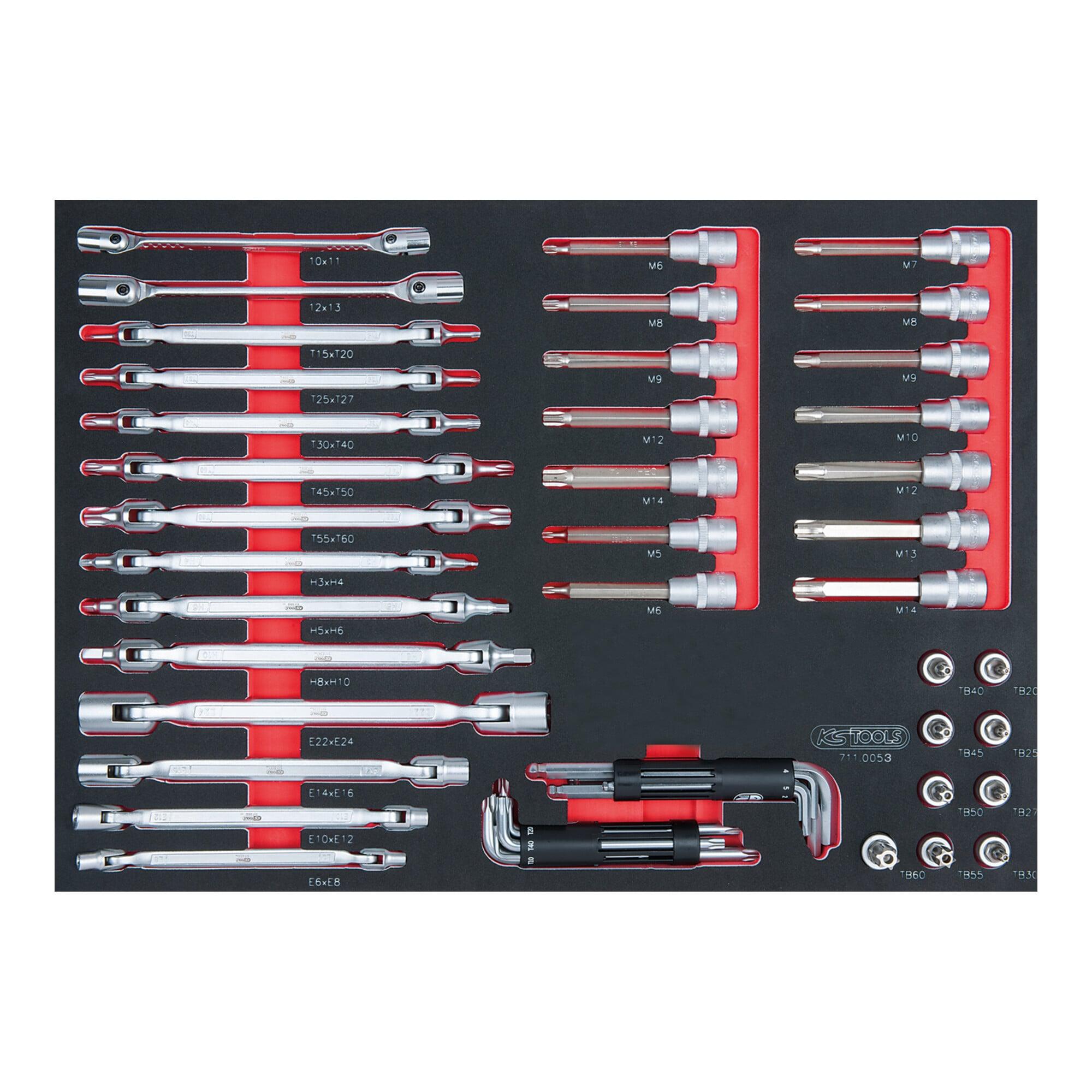 KS Tools SCS Schlüssel-Satz, 53-teilig in 1/1 Systemeinlage (711.0053)