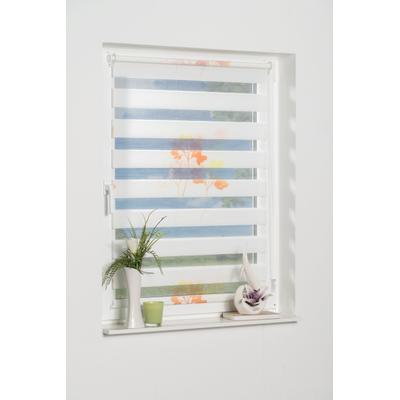 Doppelrollo K-HOME "Delphi" Gr. 2, rot (rot, orange), B:50cm H:150cm, Polyester, Rollos, im Fixmaß