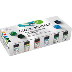 Kreul Marmorierfarbe Magic Marble Grundfarben, 6 Farben je 20ml