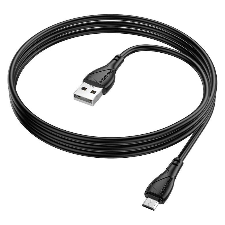 Borofone - Data Cable Energy Series (BX121) - USB to USB-Micro, PVC, 2.4A, 1m - Black (1 m, 18 W) (61774735)