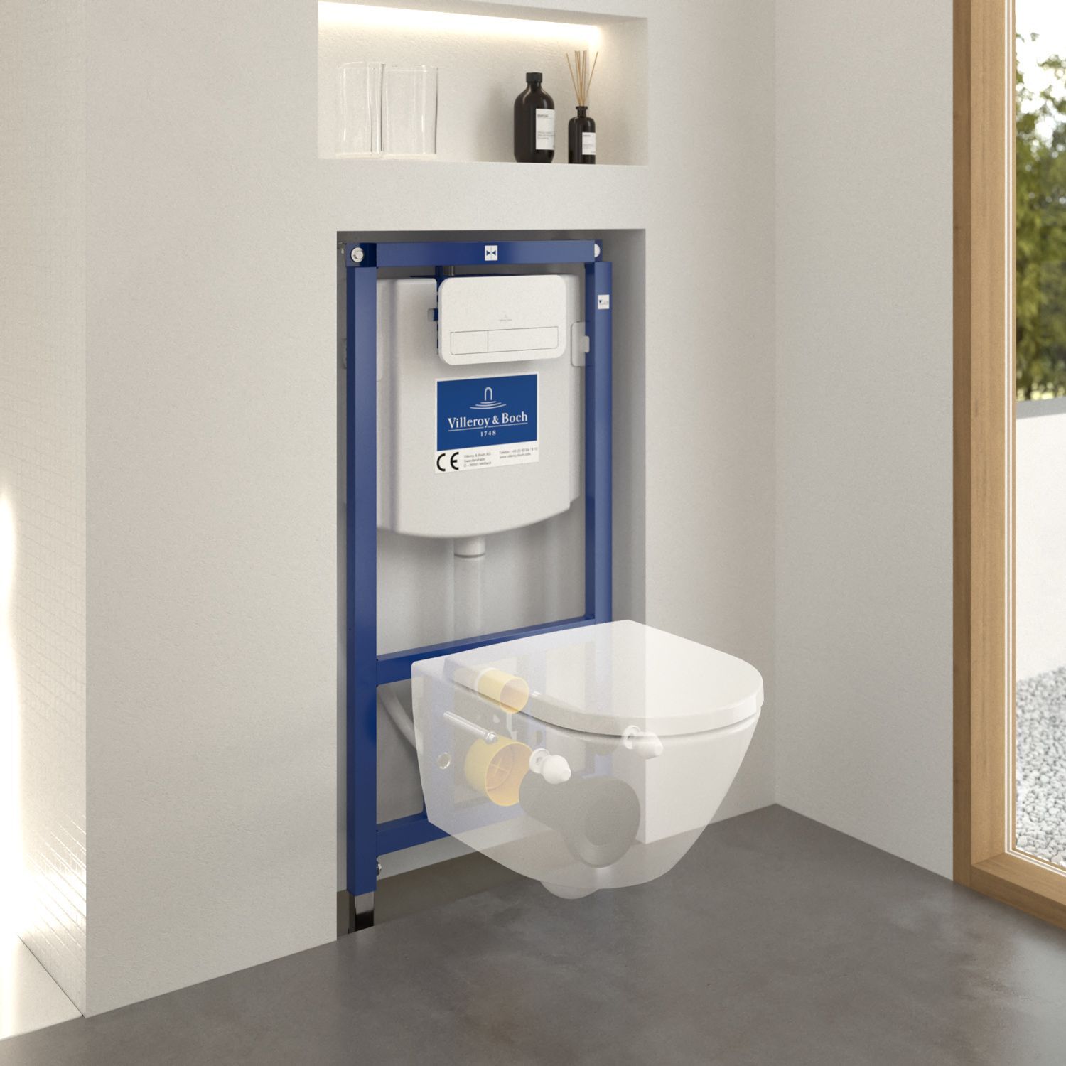 Villeroy & Boch Subway 3.0 WC-Set mit Vorwandelement und Betätigungsplatte