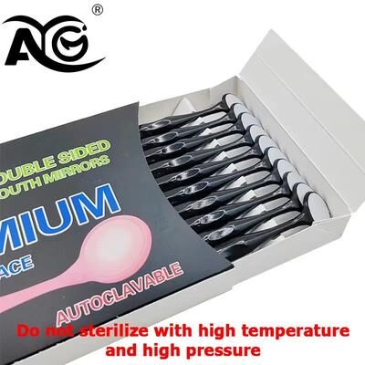 Inspired Finds AG Premium Dental Mouth Mirror Set Double Sided Front Surface Exam Reflector For Professional Oral Examination mixed 1box