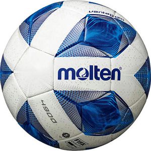 Molten Fußball Vantaggio F5A4900, FIFA Quality Pro, Größe 5, 430 Gramm, weiß/blau, Spielball