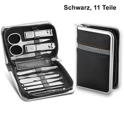 TPFBeauty Maniküre- & Pediküre-Set 11-teilig aus Kunstleder - Weiß