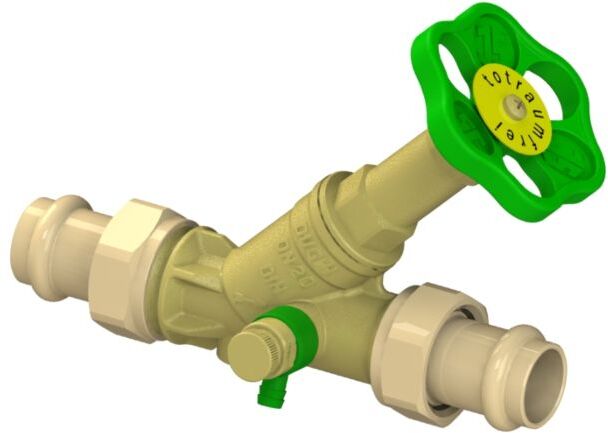 Schlösser Freistromventil 0015872200001 DN 20, 22mm, AG, mit Entleerung, nichtsteigende Spindel