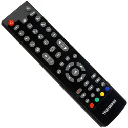 Telefunken Original / Ersatz Fernbedienung TLC147 passend für den Telefunken Receiver TFK-S2000 Elegantes ergonomisches Design mit schwarzem Hochglanz Finish (nicht für Telefunken TV-Geräte)