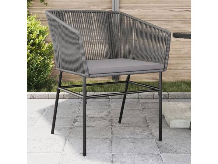 Lemon 2 Pcs chaises de balcon VIDAXL Chaises de jardin lot de 2 avec coussins gris Résine tressée CCL63399840