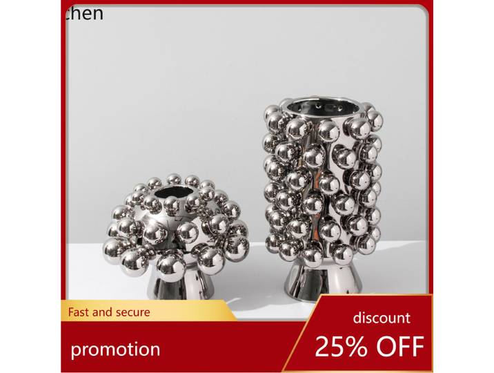 HT Art – Vase géométrique en céramique, modèle créatif, décoration de Table d'angle de maison, ornement d'arrangement floral