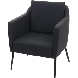 Lounge-Sessel MCW-H93a, Sessel Cocktailsessel Relaxsessel ~ Kunstleder schwarz